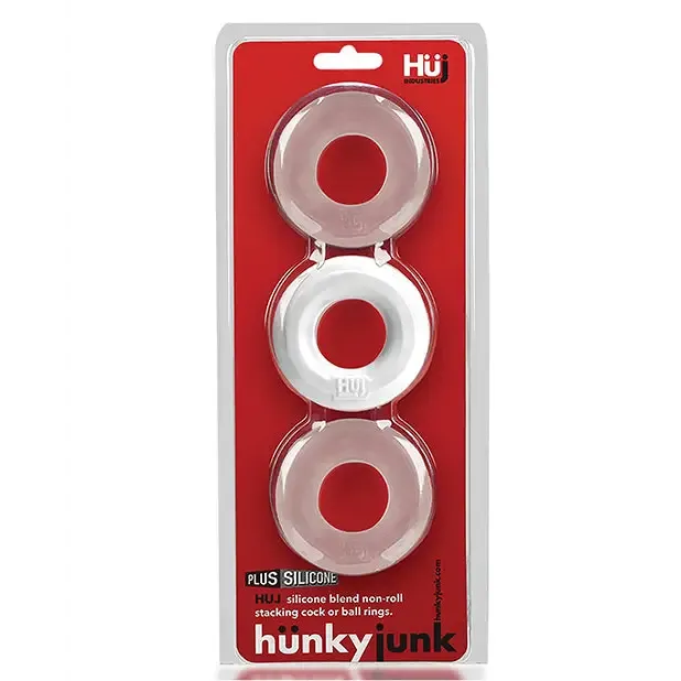 Hunkyjunk HUJ3 C-Ring 3-Pack White Ice