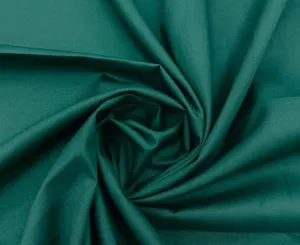 Hunter Green Broadcloth Polyester Cotton Fabric | Poly Cotton Fabric