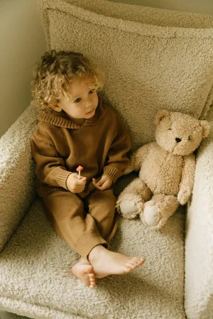 Hunter Knit Set in Brown