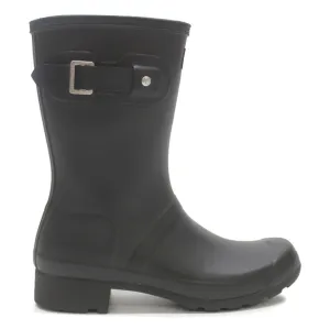 Hunter Womens Boots Original Tour Short Pull-On Buckle Wellington Rubber - UK 5