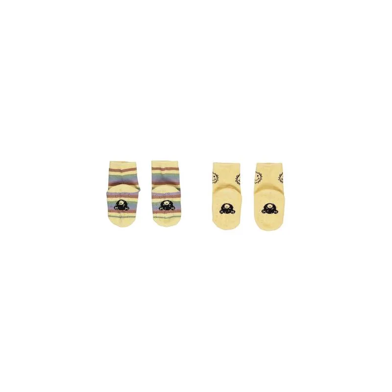 Huxbaby Rainbow Sripe/Sunny 2PK Socks