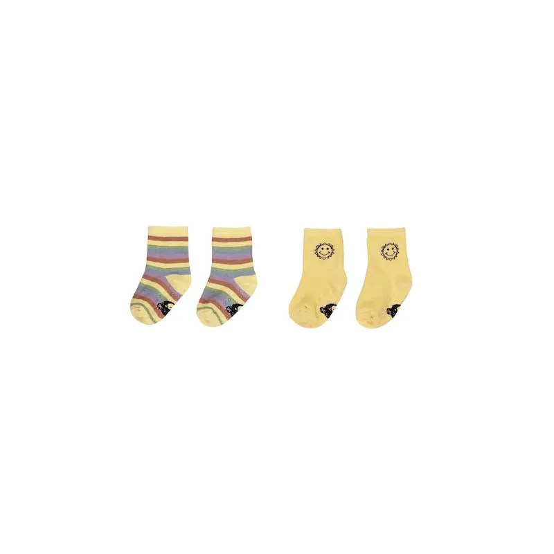 Huxbaby Rainbow Sripe/Sunny 2PK Socks