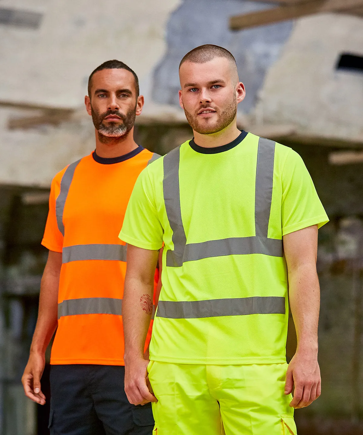 HV Yellow/Navy - High visibility t-shirt