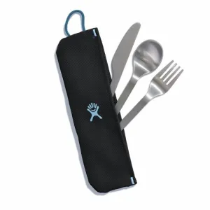Hydro Flask Flatware Set Stainless With Pouch Black | Buy Hydro Flask Flatware Set Stainless With Pouch Black here | Outnorth