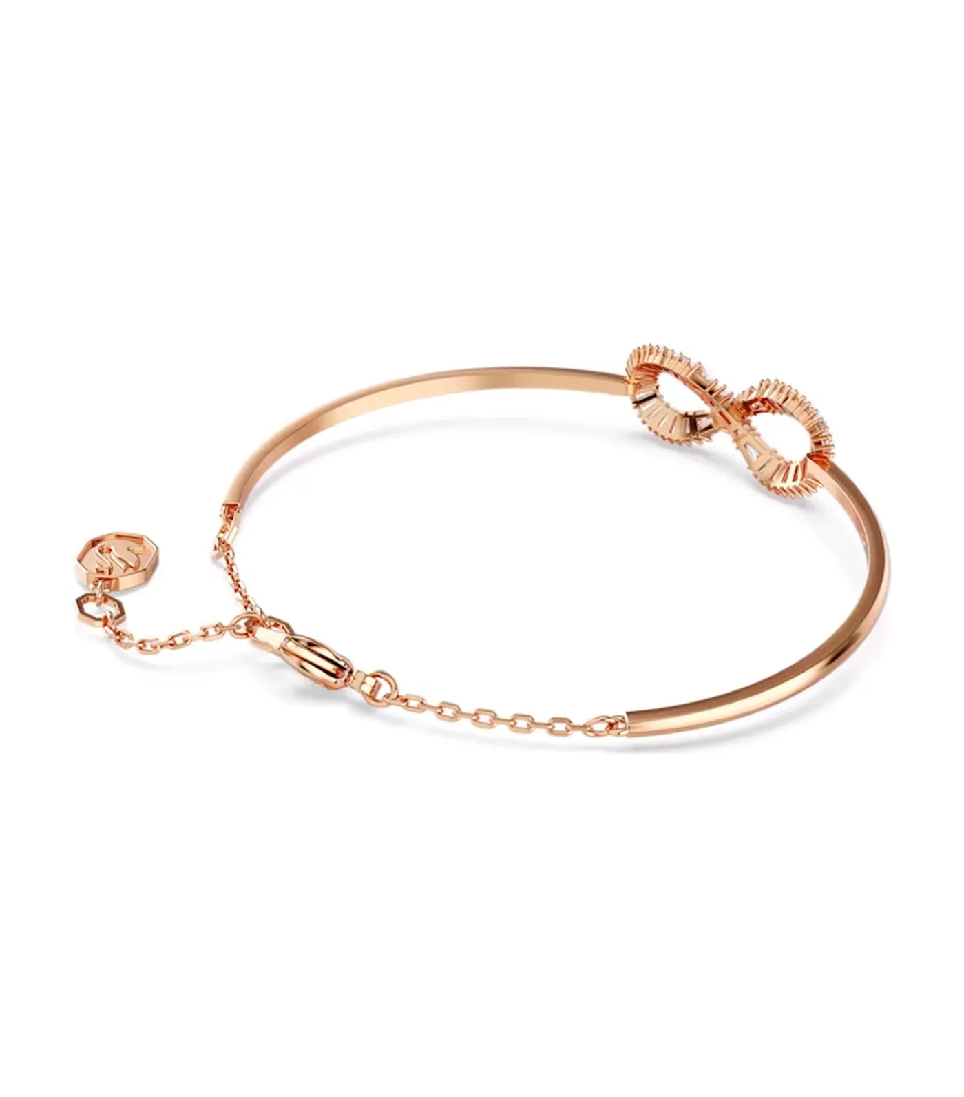 Hyperbola Bangle Infinity White Rose Gold-Tone Plated