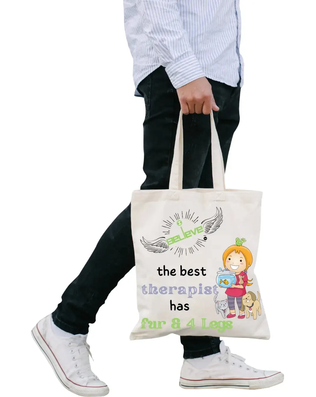 I Believe in Furry Daily Thaila -  Canvas Reusable Bags