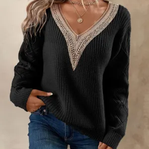 iForgirls Comfy Print V-Neck Sweater