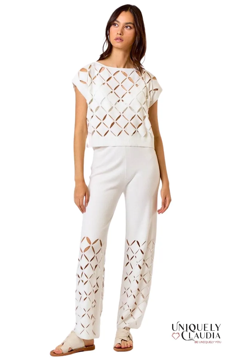 Ileana Cutout Detail Elastic Waistband Pants