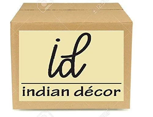 INDIAN DECOR 48208 Classic Metal Sofa Side Table Coffee Table Sofa Side Table with Wheels Small Coffee Table in MDF and Iron - Black