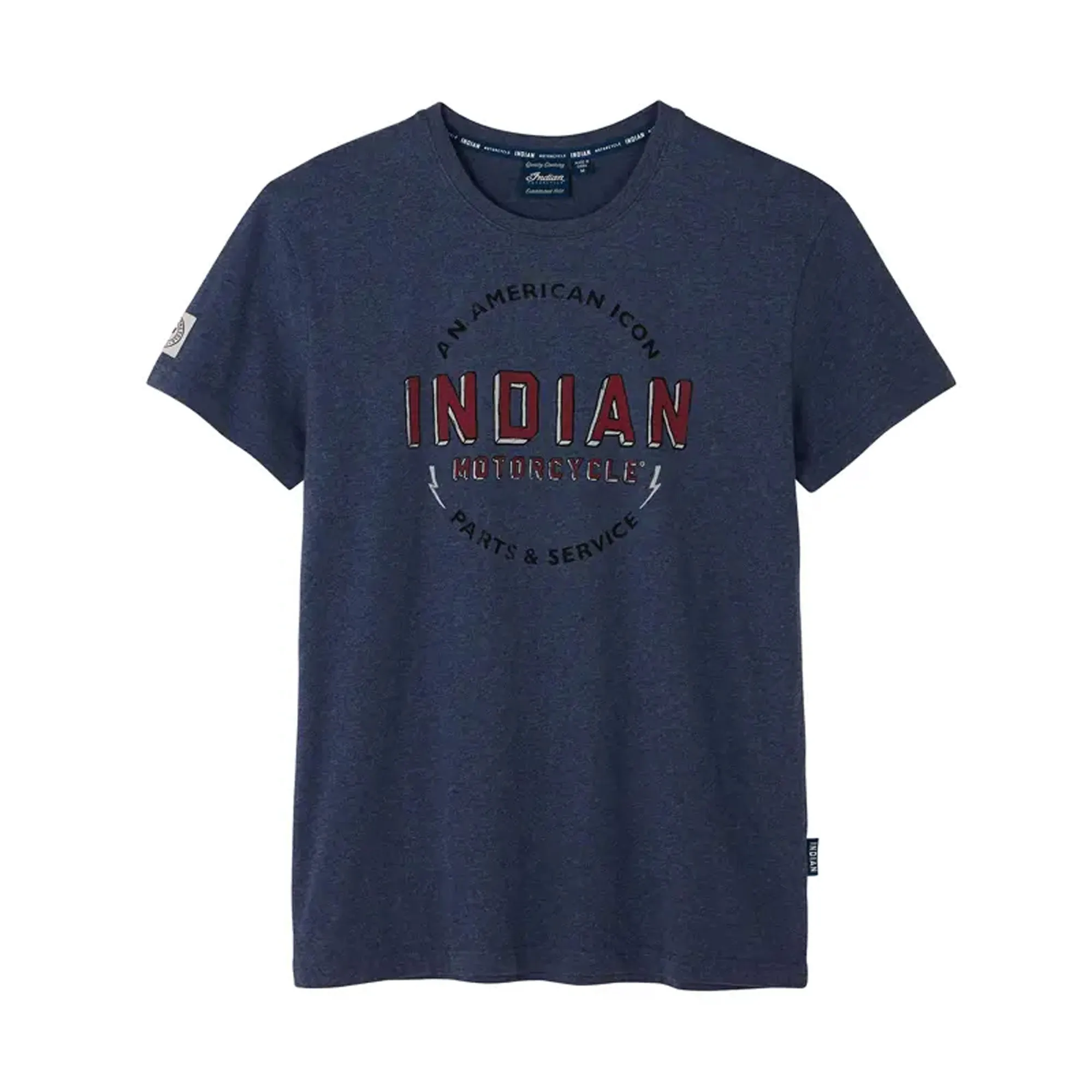Indian Motorcycle Mens American Icon T-Shirt Blue