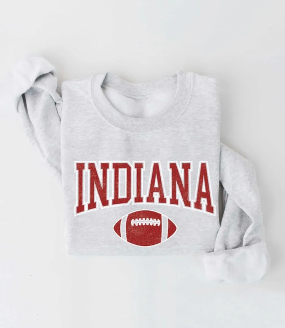 Indiana Football Graphic Crewneck Sweatshirt