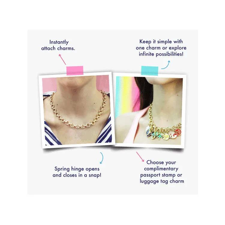 Infinity Link Charm Necklace, Silver