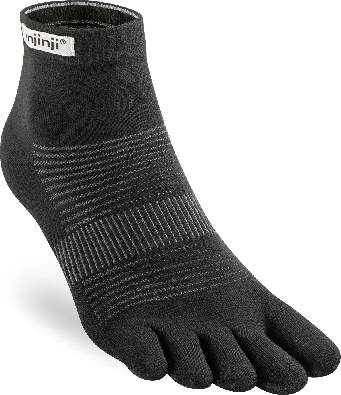 Injinji Ultra Run Light Weight Mini Crew Mens Black