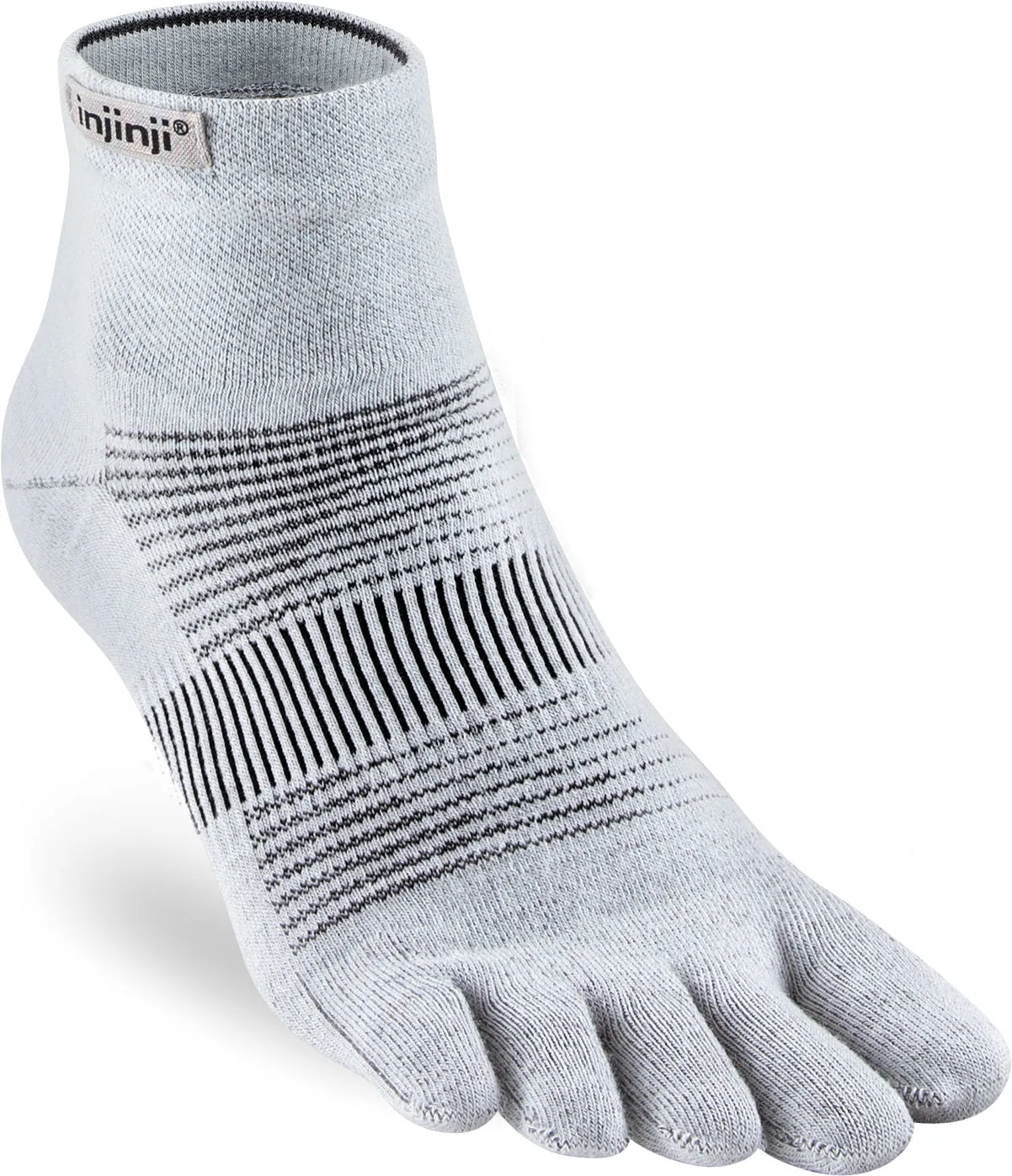 Injinji Ultra Run Light Weight Mini Crew Mens Gray