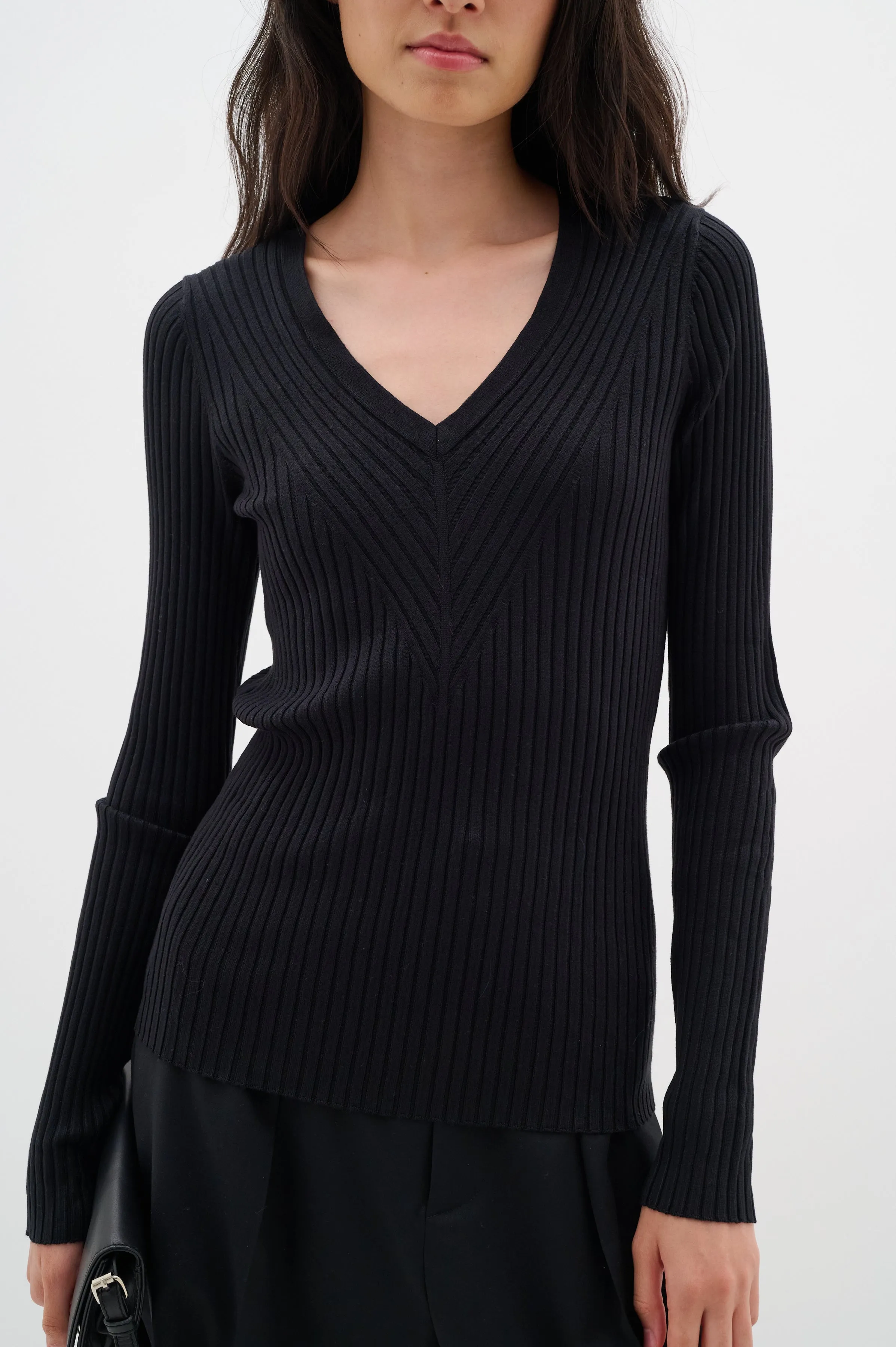 Inwear Jirai Ribbed Knit Jumper In Black