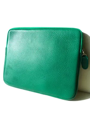 iPAD CASE PEBBLE GRAIN LEATHER EMERALD GREEN