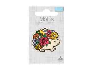 Iron -On & Sew-On Motif Patch - Hedgehog