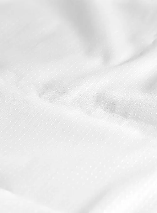 Italian Cotton Dobby Ishola White Shirt