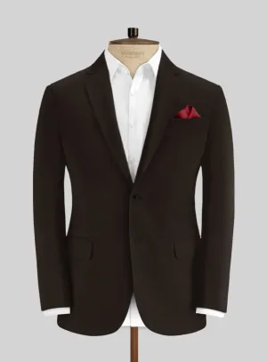 Italian Dark Brown Cotton Stretch Jacket
