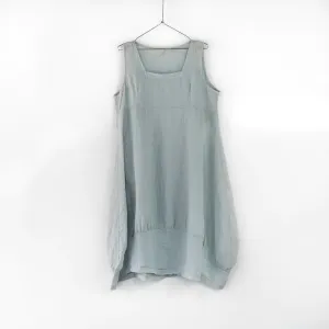 Italian Linen Pinafore - Silver