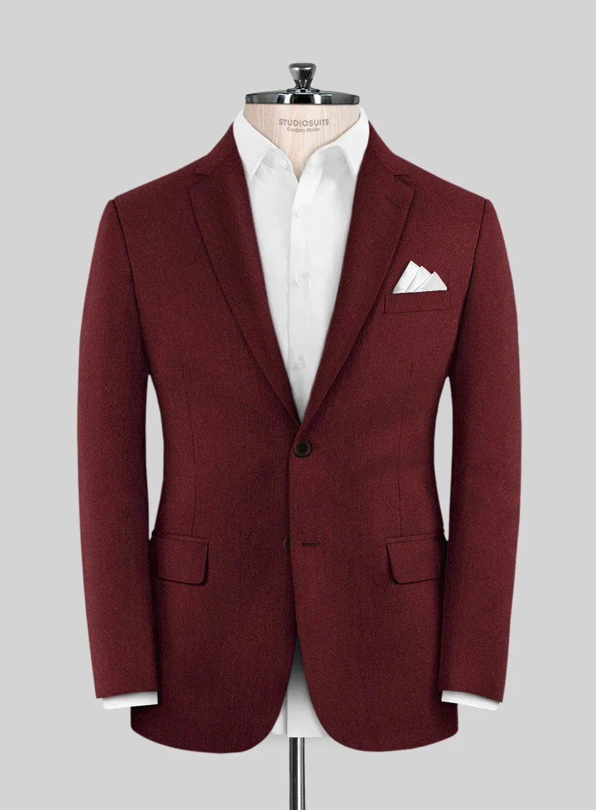 Italian Ospero Maroon Wool Jacket