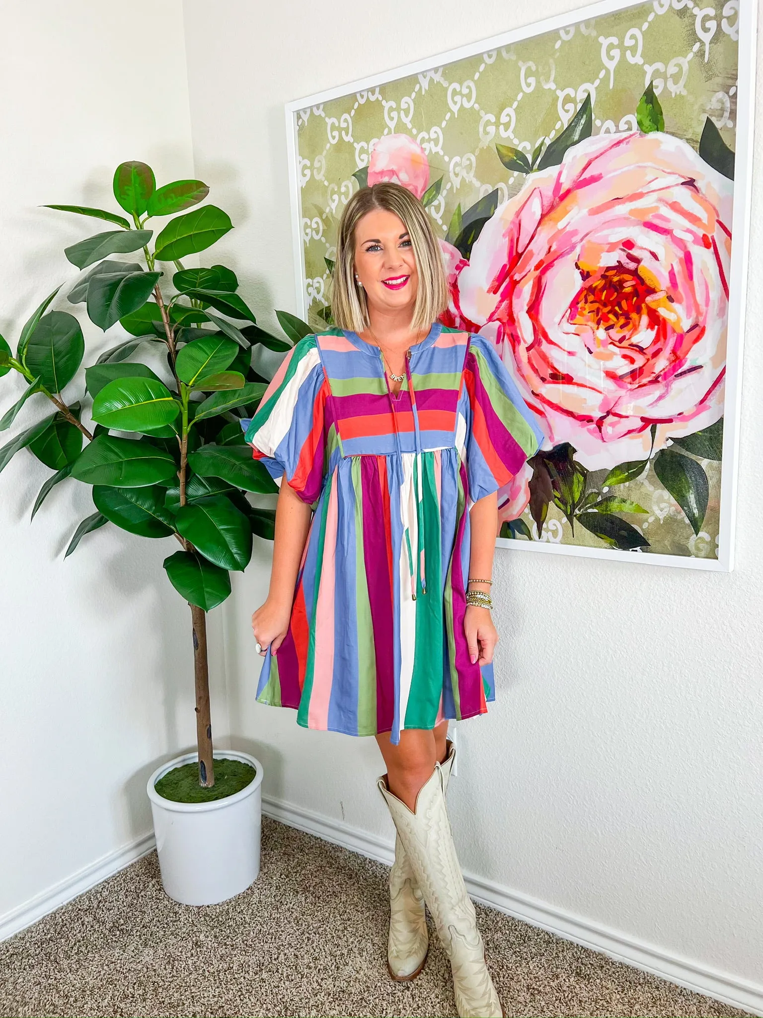 It's Only Fair Mini Dress - Fall Multi