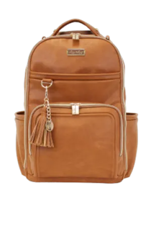 itzy Ritzy Boss Plus Backpack Diaper Bag Cognac