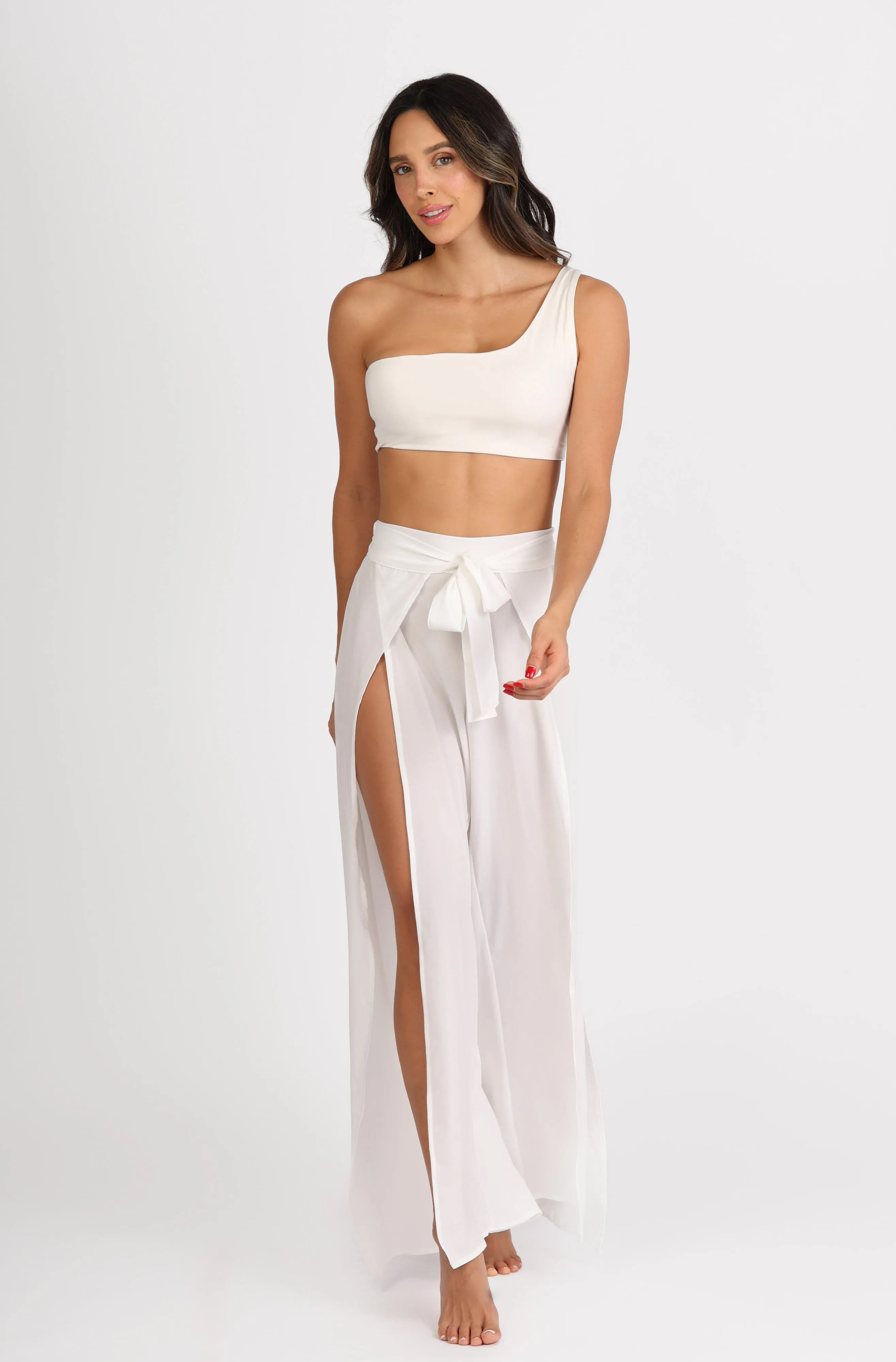 IVORY FLOWY PANTS