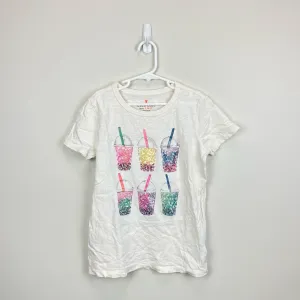J. Crew Girls Short Sleeve Sequin Bobo Tea T-Shirt L 10-11