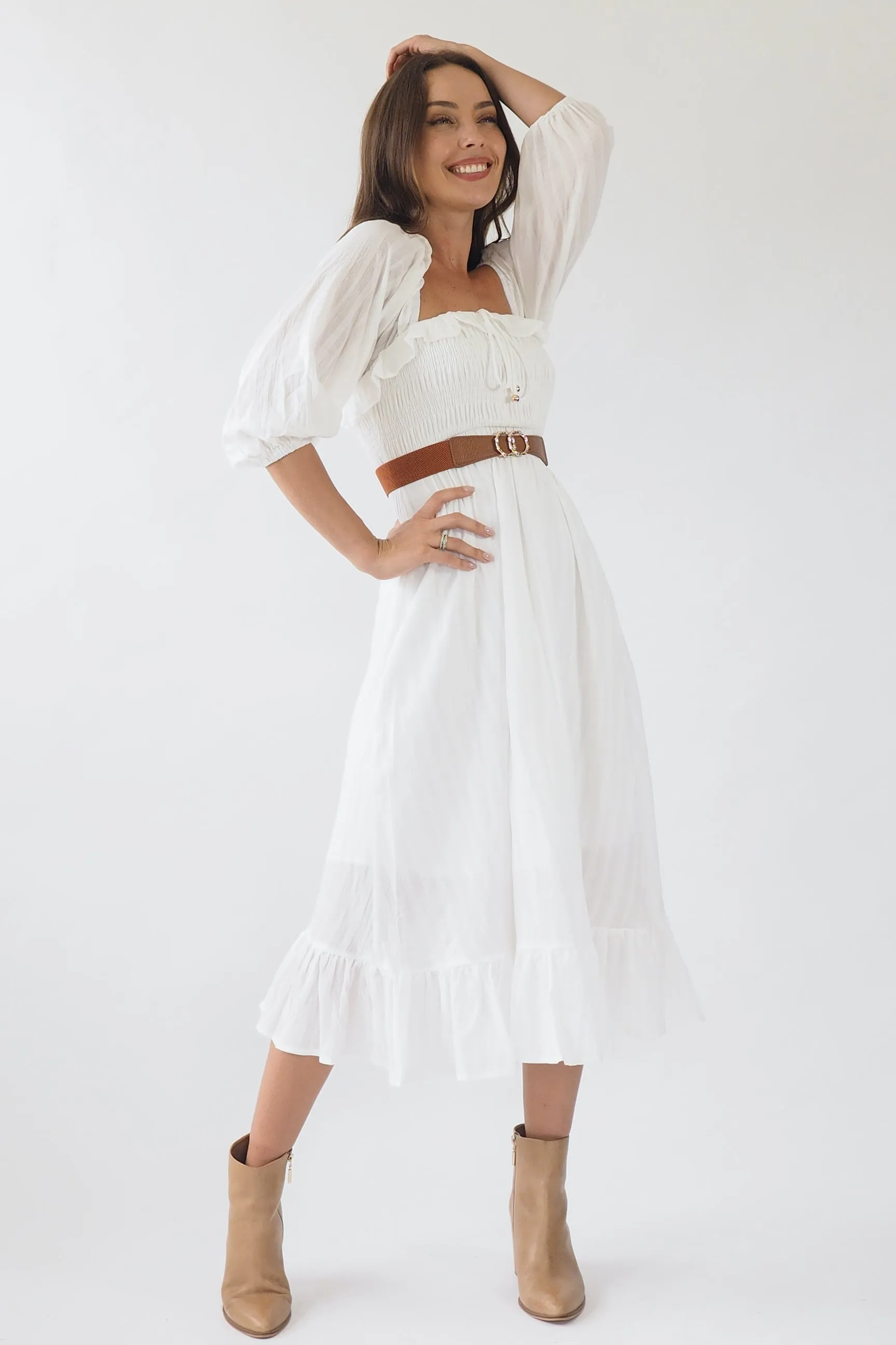 Jacinta Dress- White