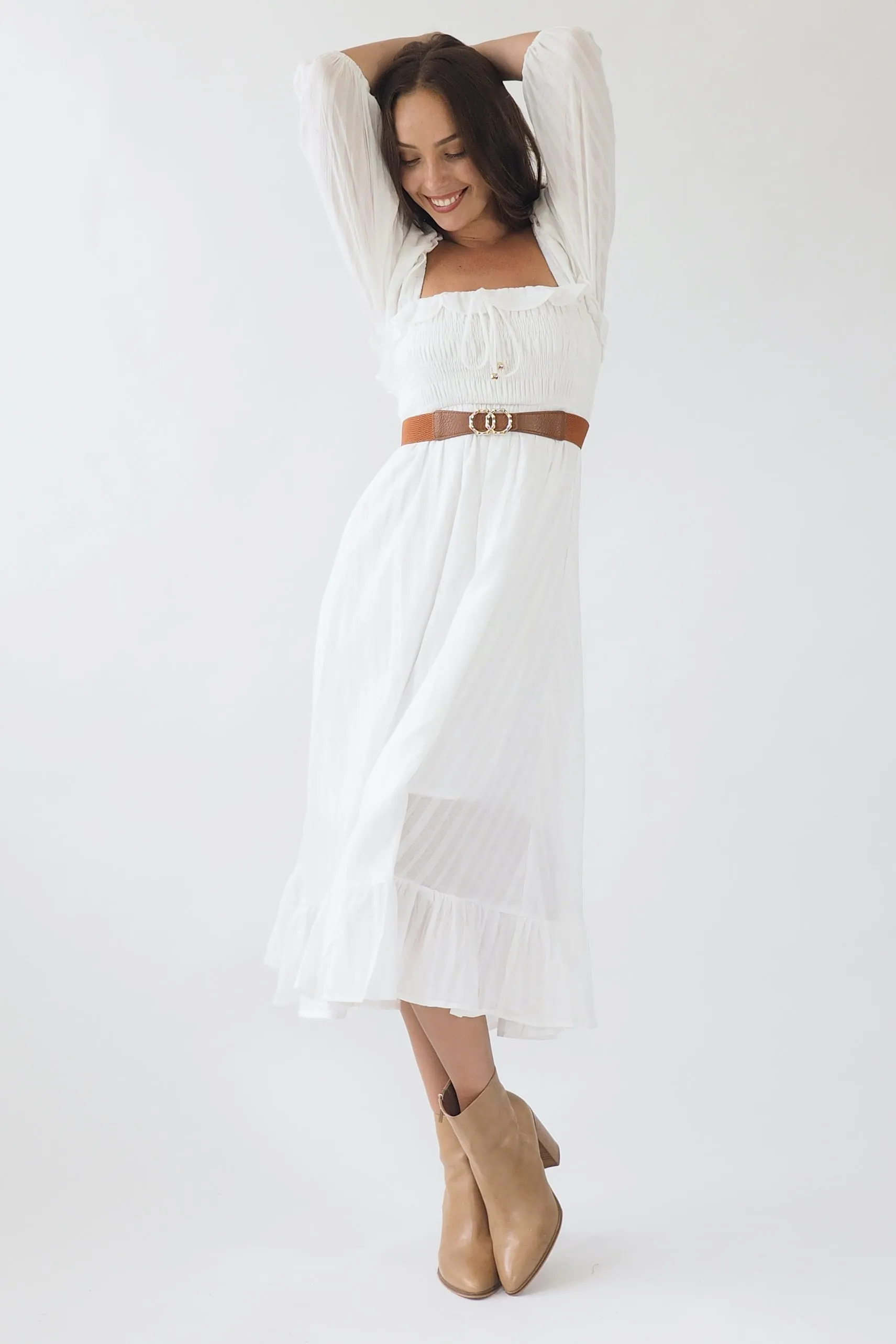 Jacinta Dress- White