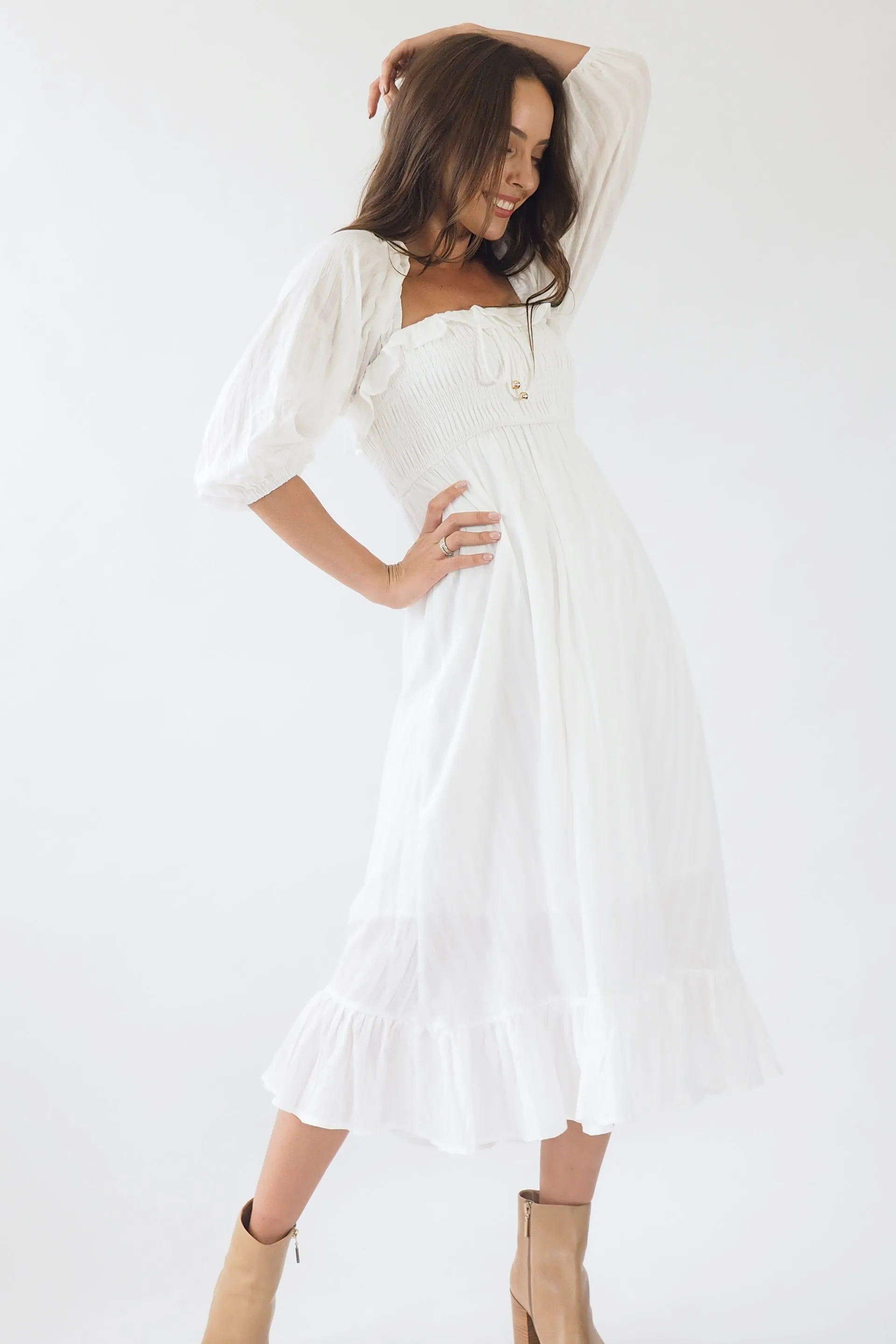 Jacinta Dress- White