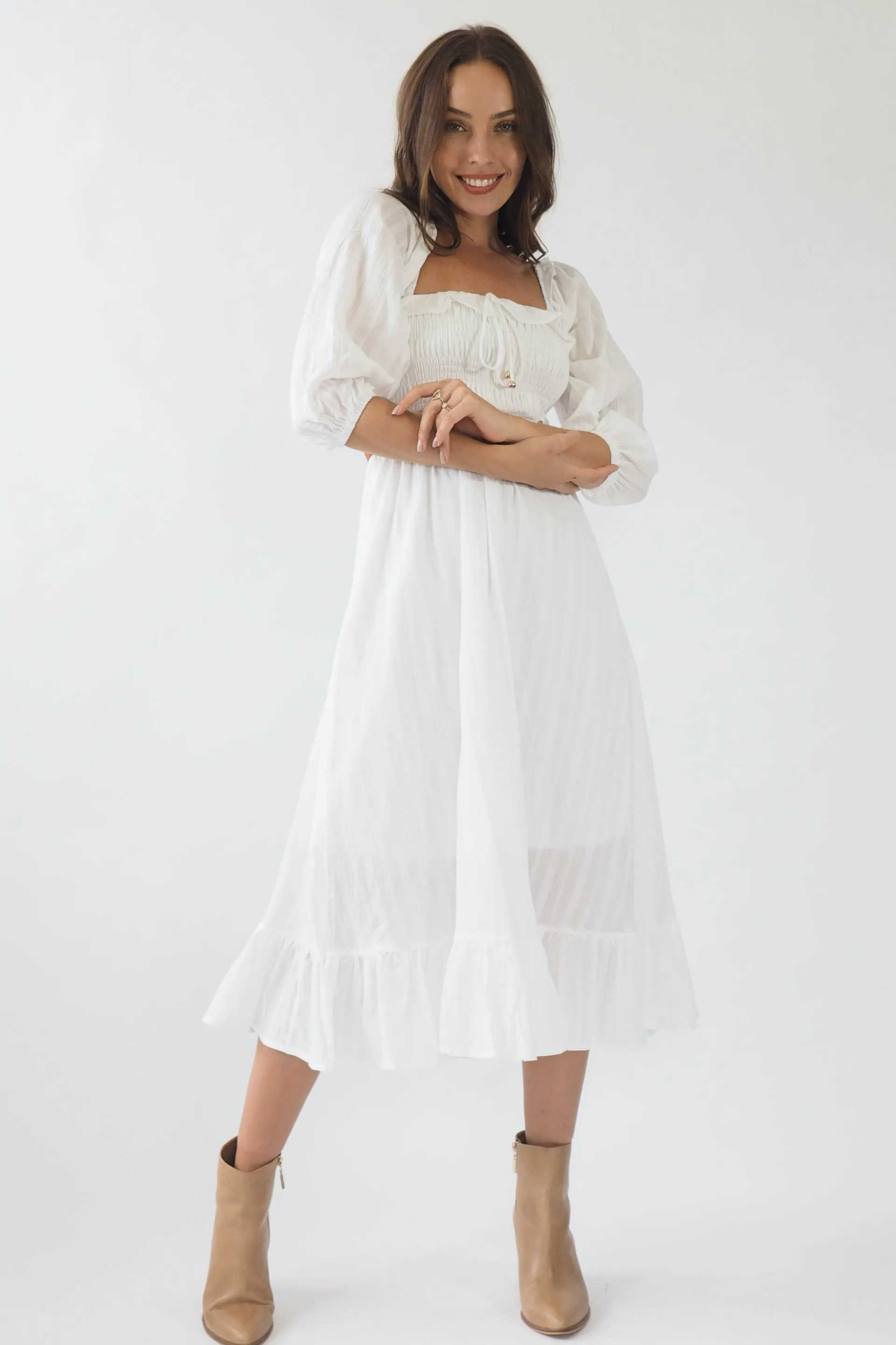 Jacinta Dress- White