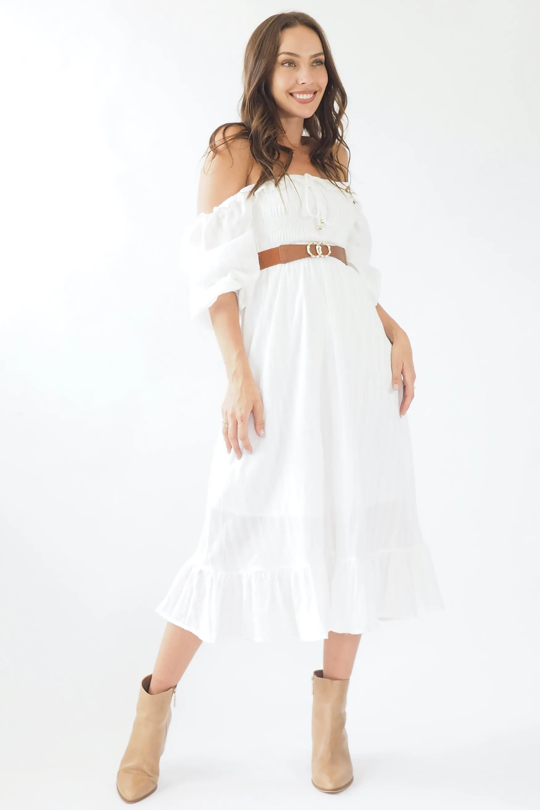 Jacinta Dress- White