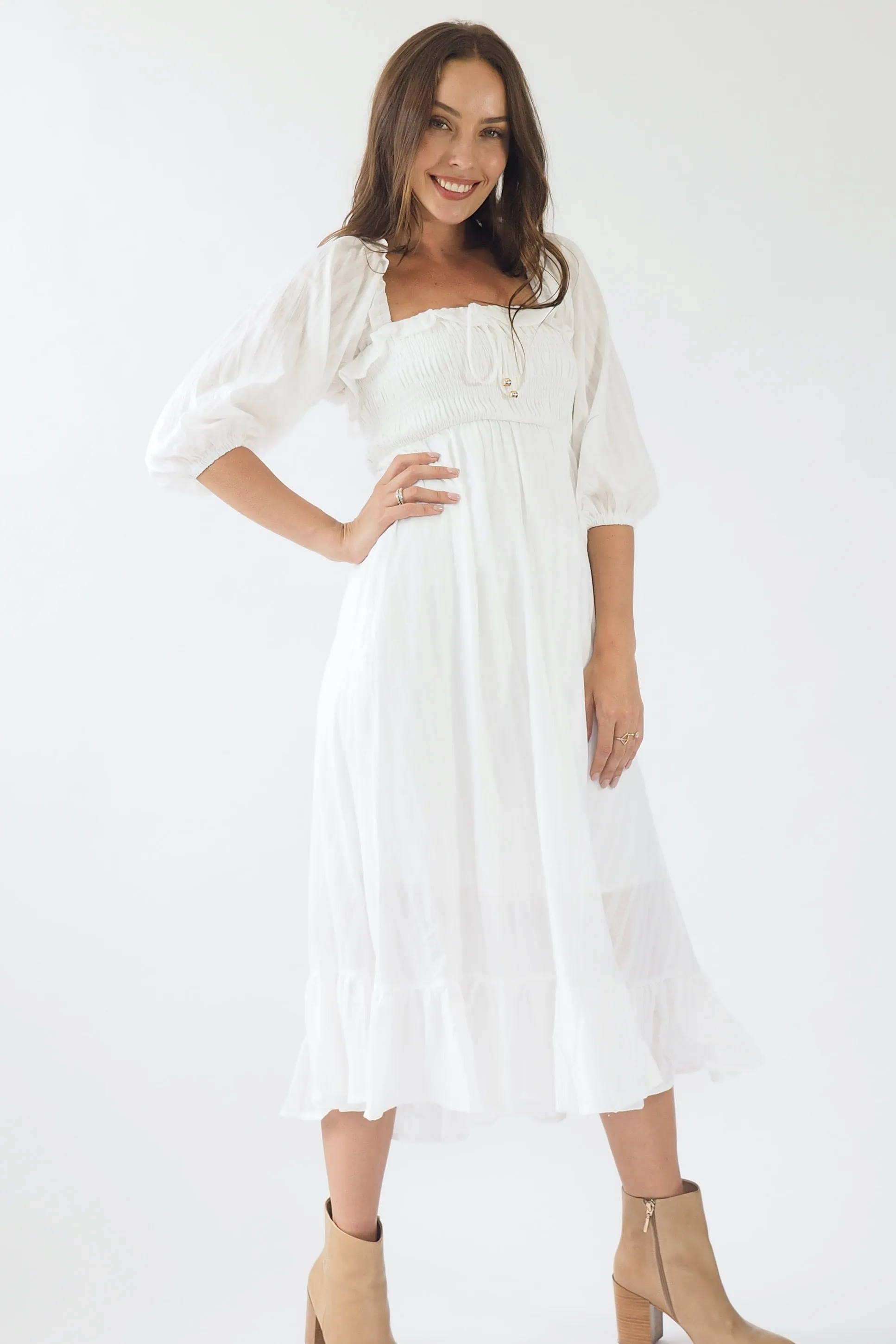 Jacinta Dress- White