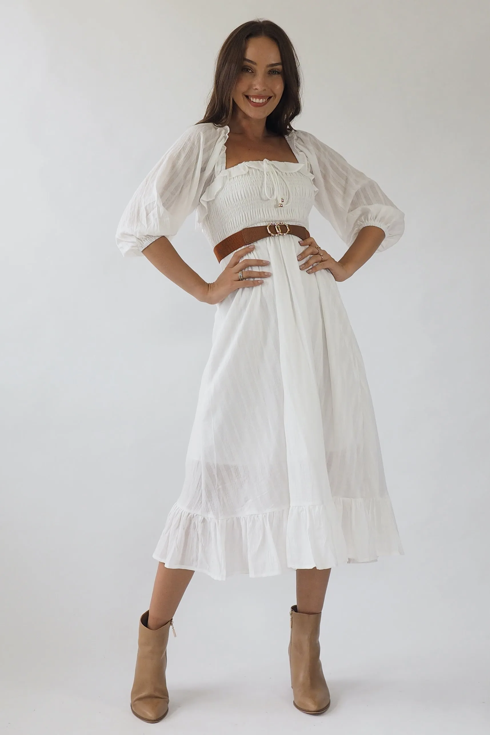 Jacinta Dress- White