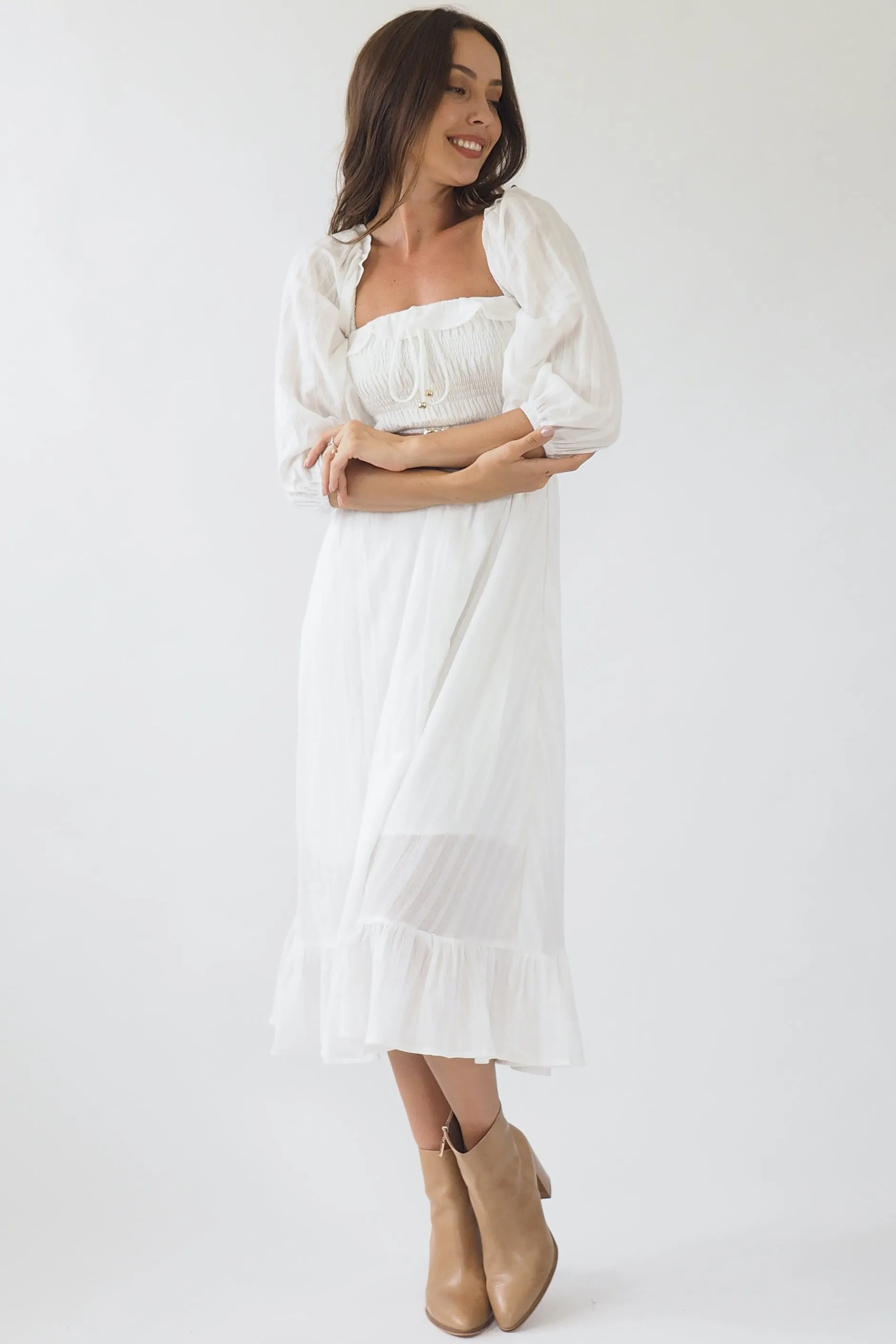 Jacinta Dress- White