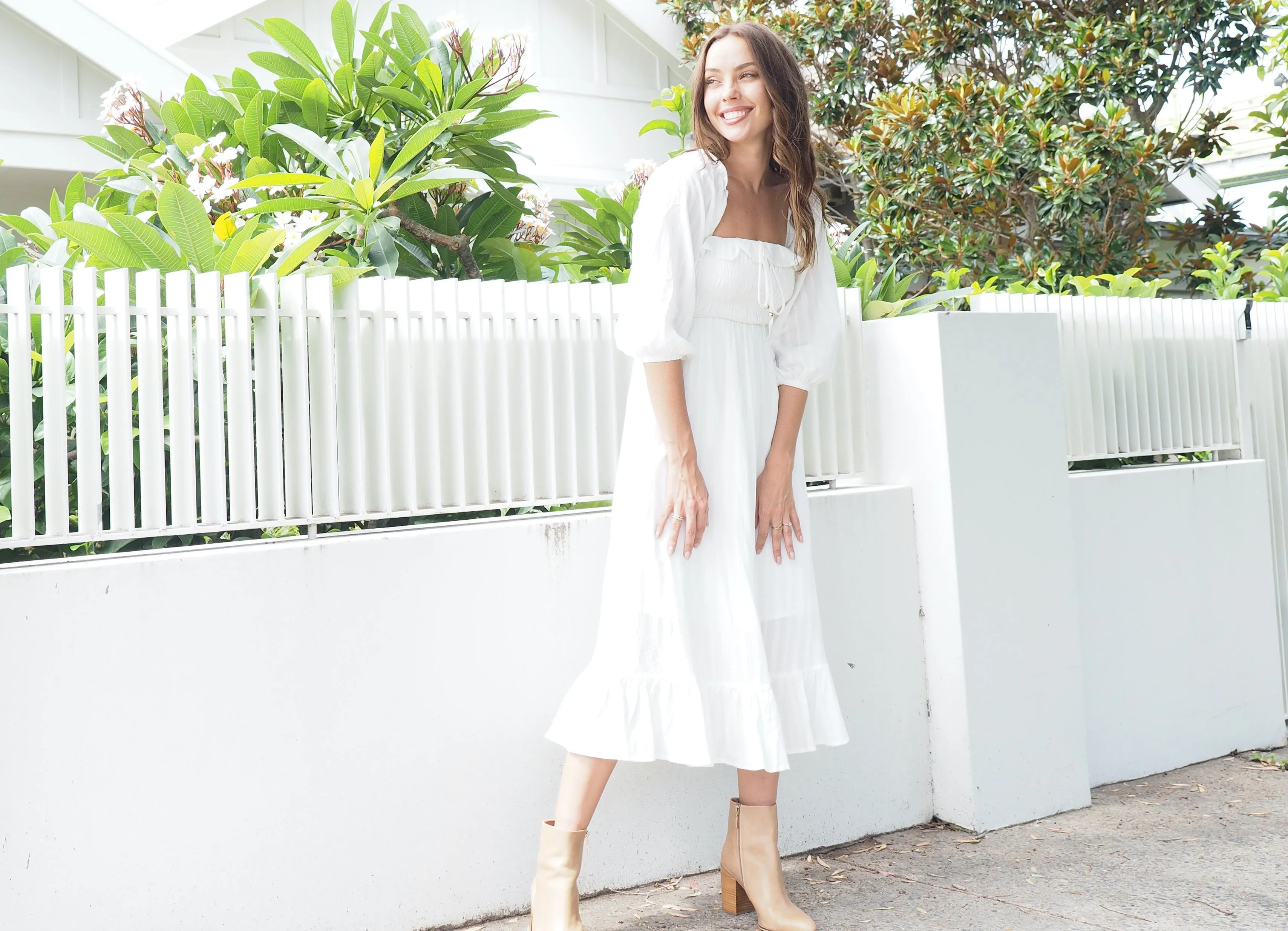 Jacinta Dress- White