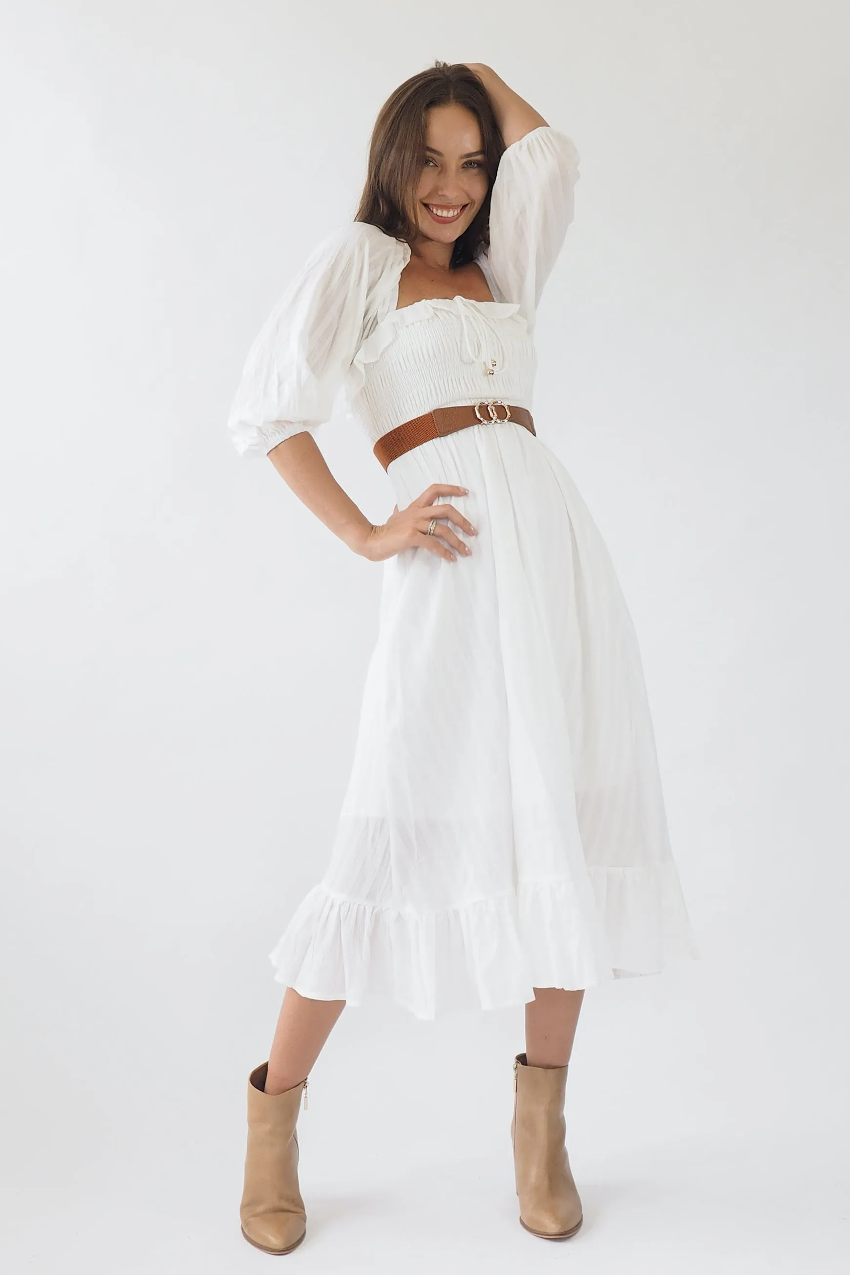 Jacinta Dress- White