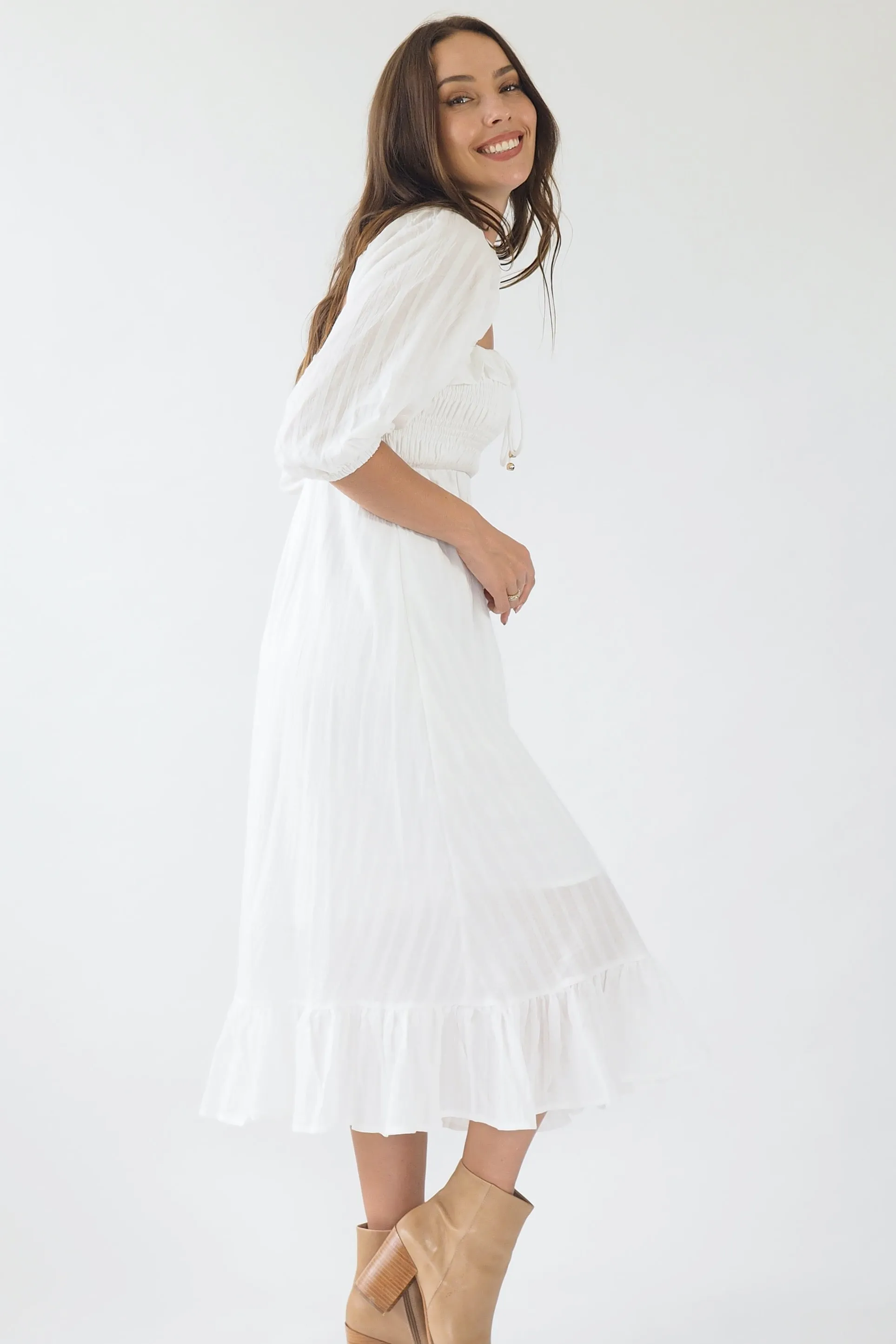 Jacinta Dress- White