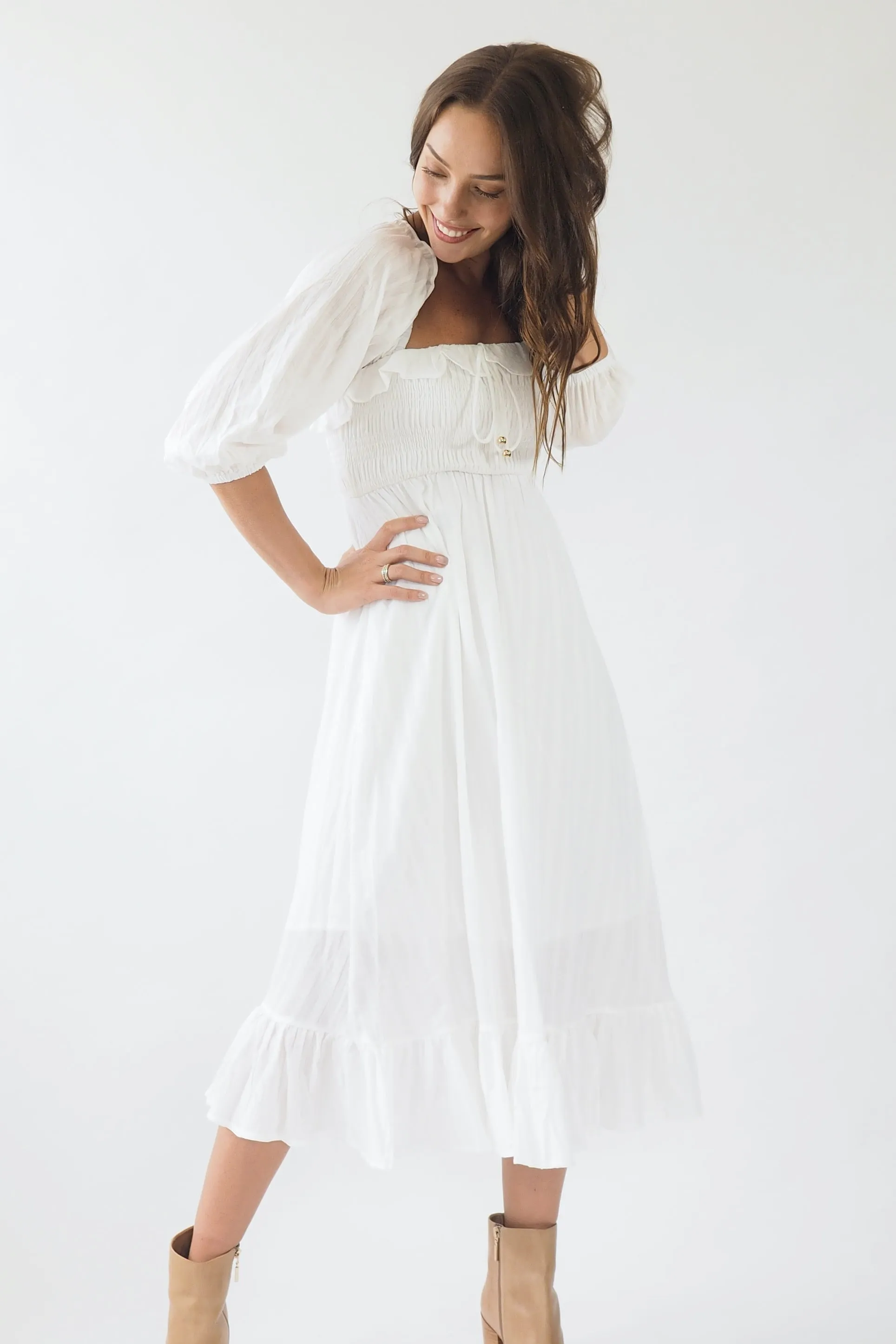 Jacinta Dress- White