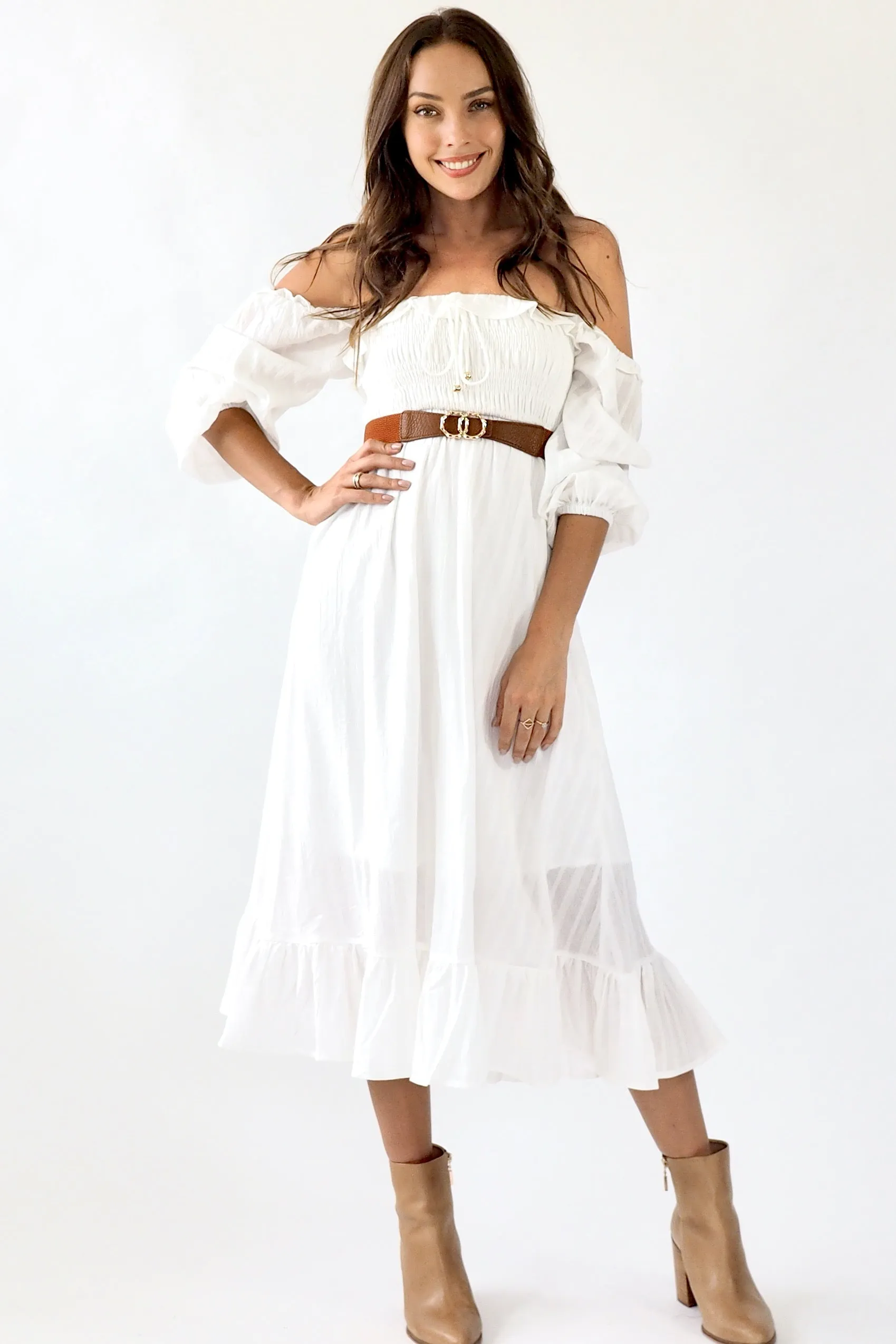 Jacinta Dress- White