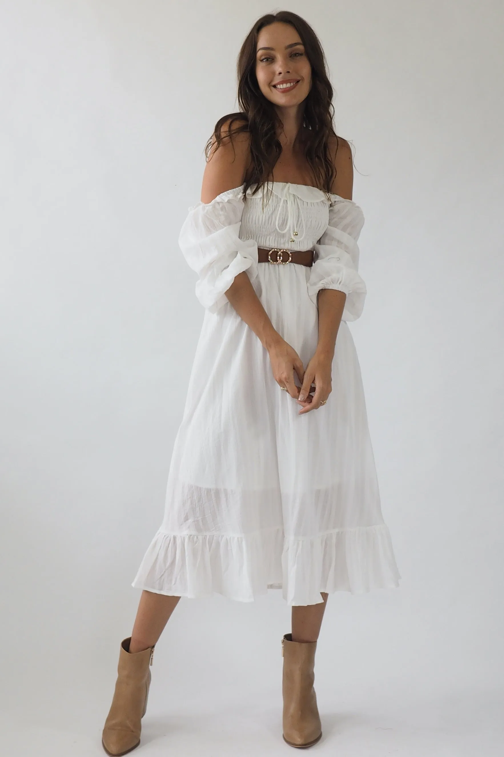 Jacinta Dress- White