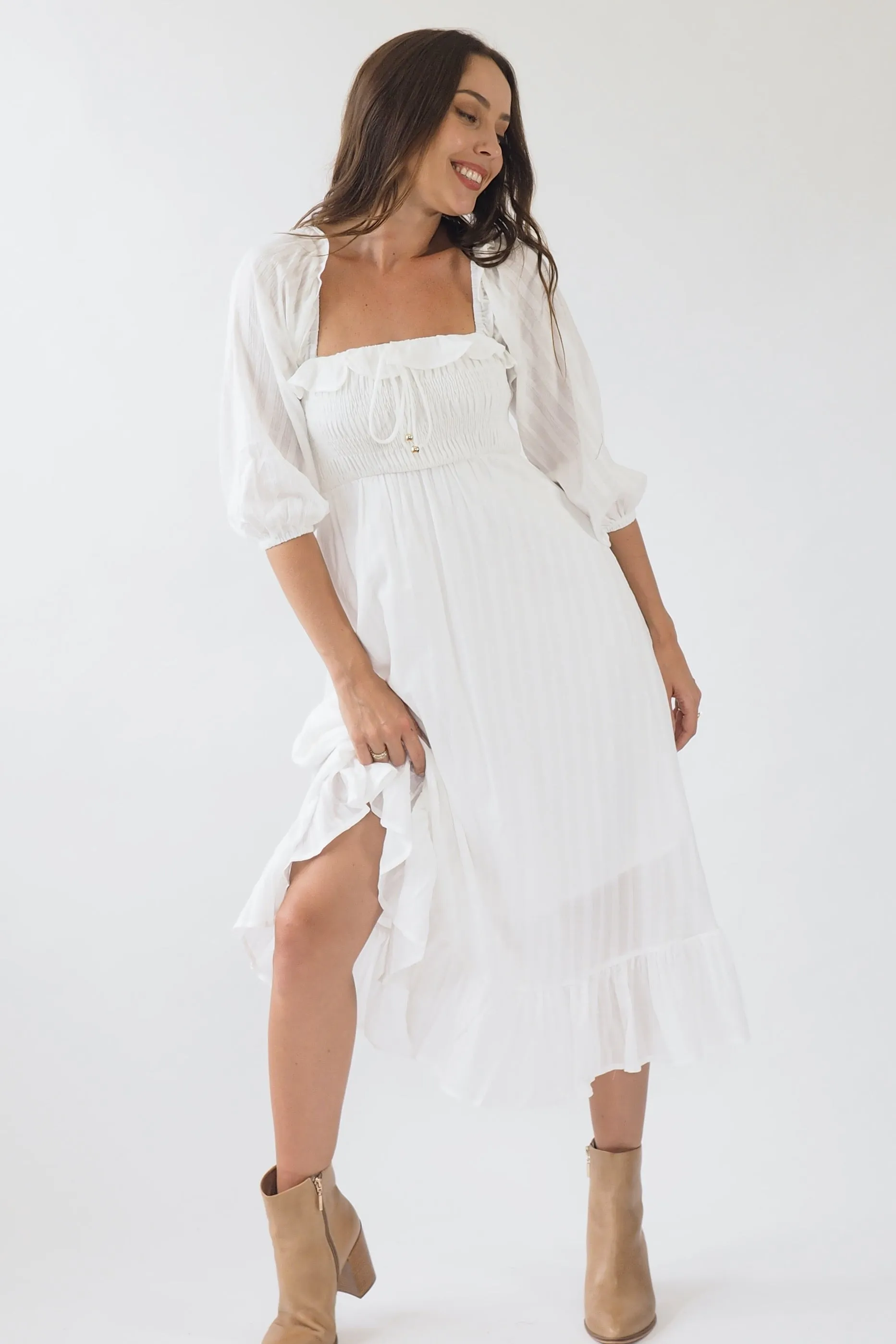 Jacinta Dress- White