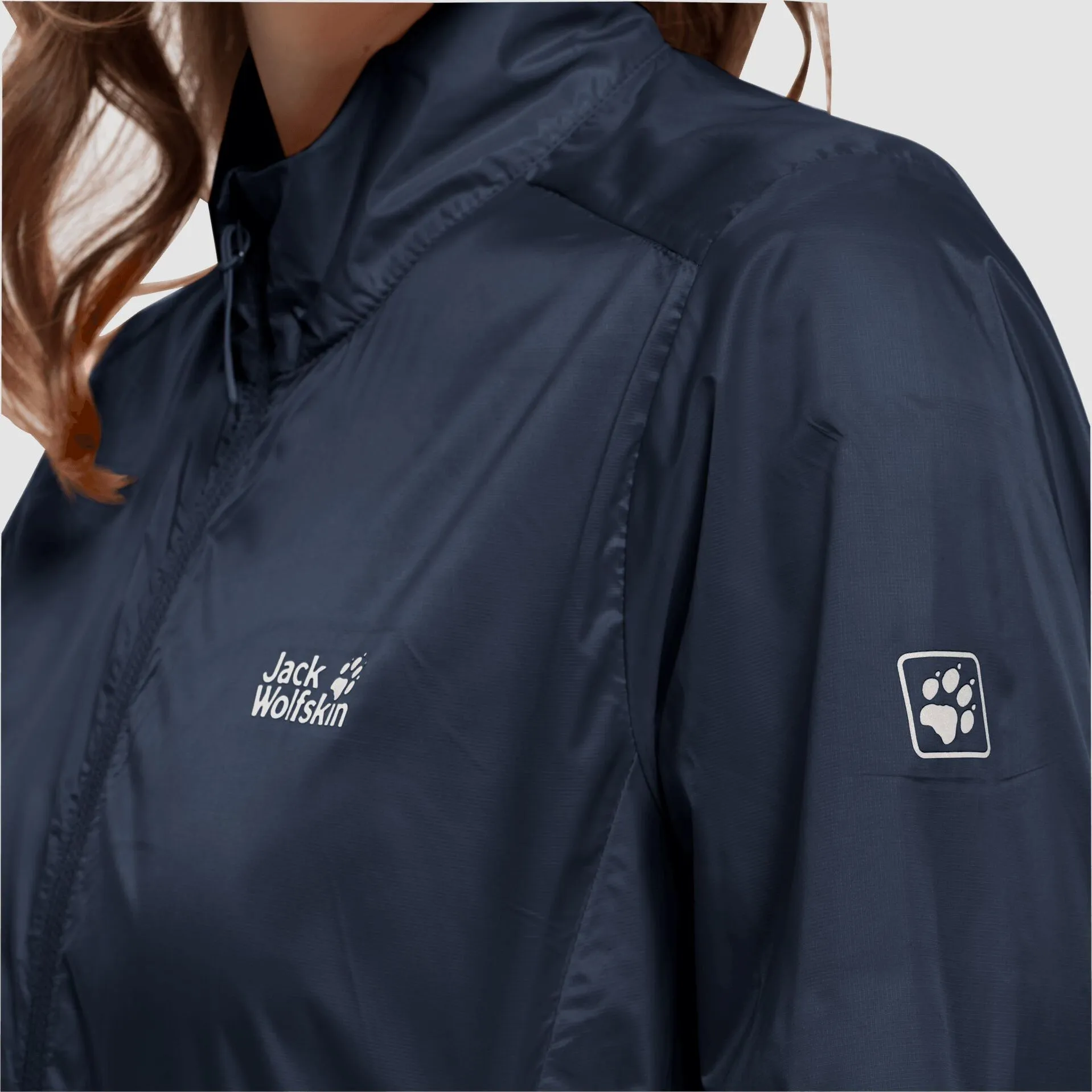 Jack Wolfskin Women&#x27;s Pack &amp; Go Windshell Night Blue | Buy Jack Wolfskin Women&#x27;s Pack &amp; Go Windshell Night Blue here | Outnorth