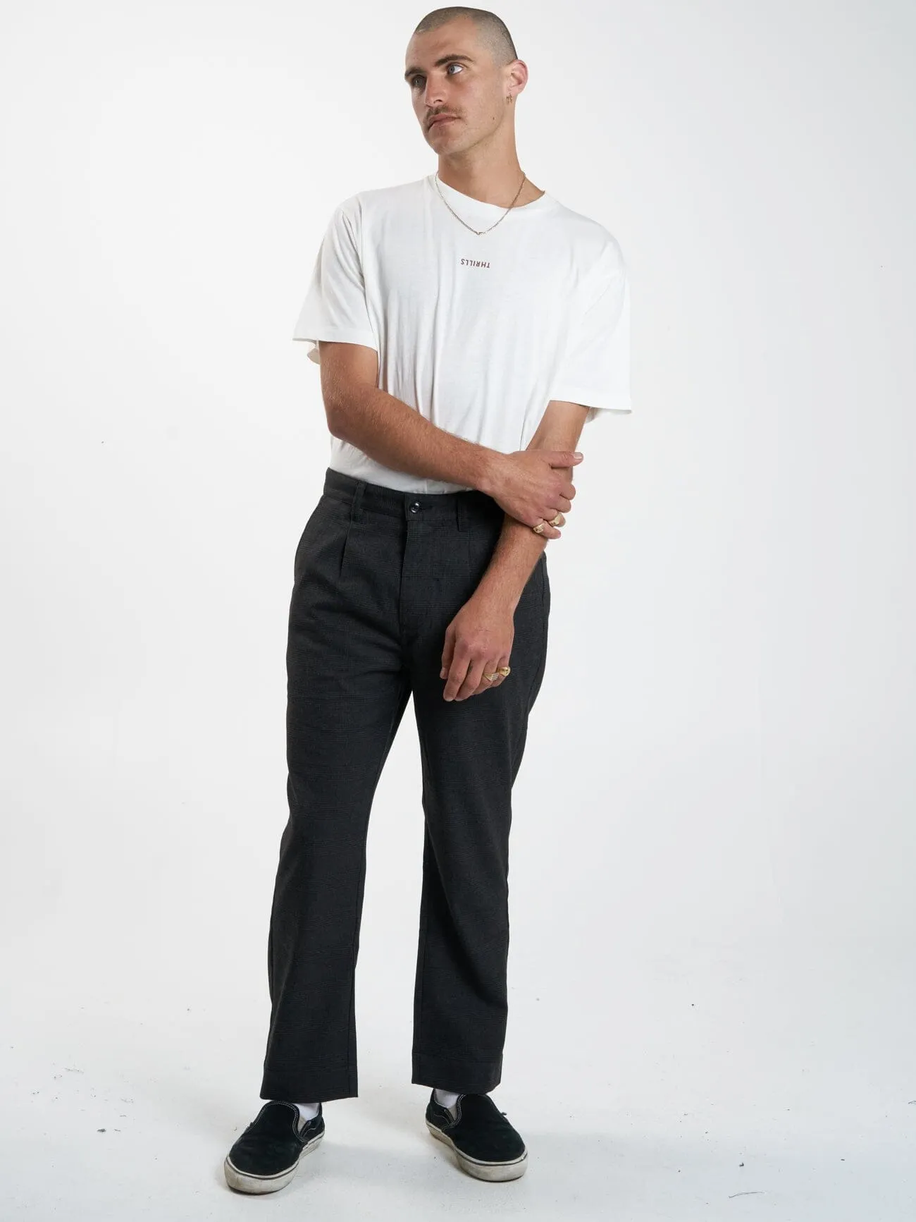 Jacob Plaid Pant - Black