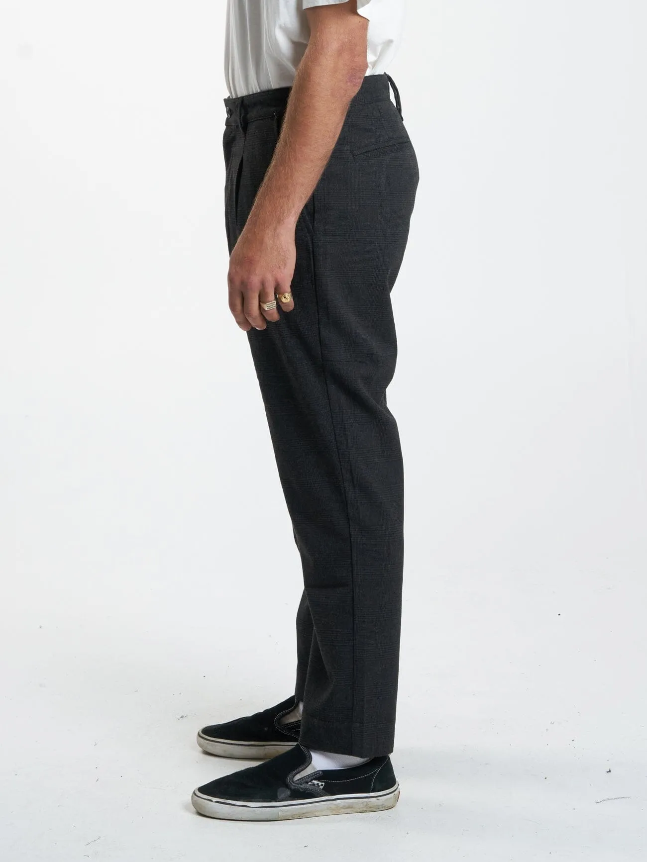Jacob Plaid Pant - Black