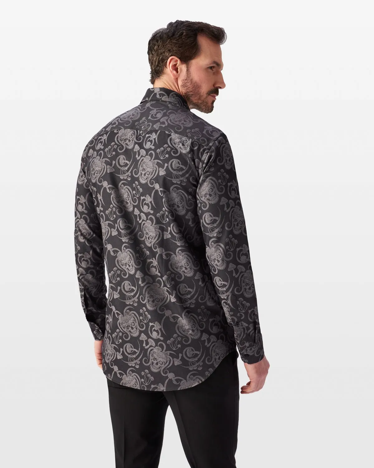 Jacquard Stoned Skulls Shirt