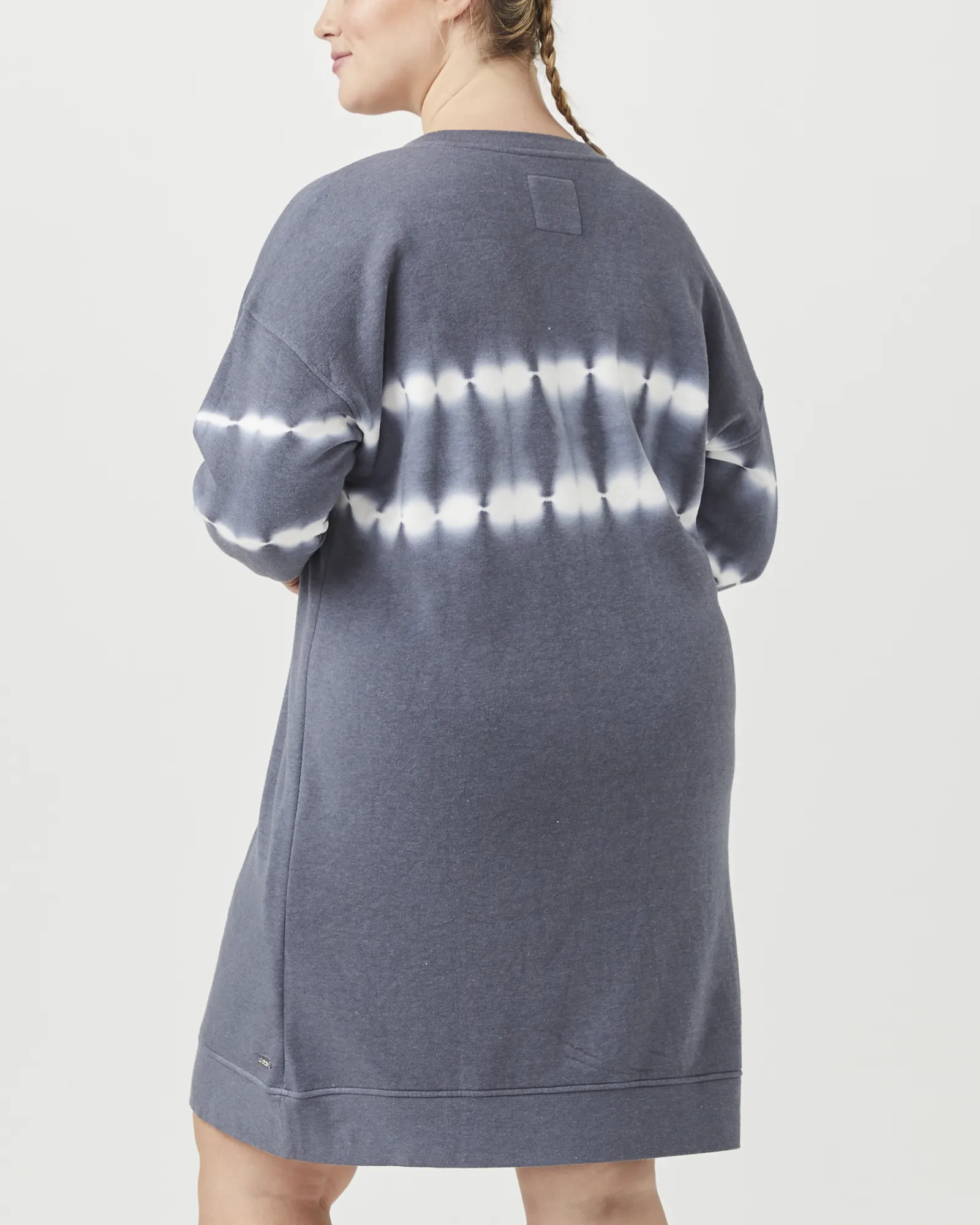 Jadyn Sweatshirt Dress | Azure Blue / White