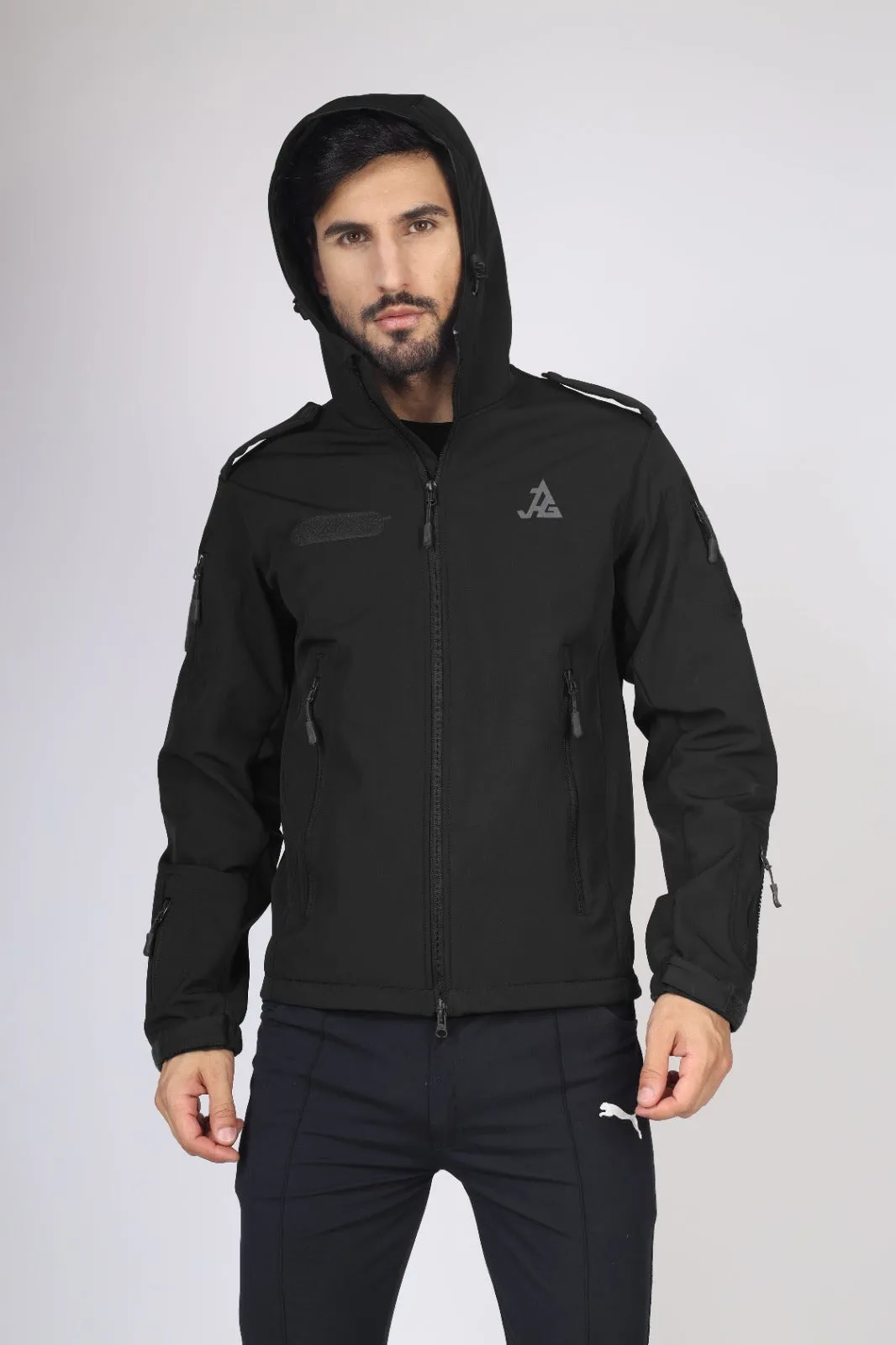 JAG Z  Minus 5 TACTICAL PRO JACKET | 8 POCKETS | Tactical Snowproof Jacket | Winter Jacket | 11 Zippers | Black | Garud Edition Tactical Jacket